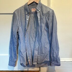 Brooks Brothers Blue and White Patterned Dress Shirt